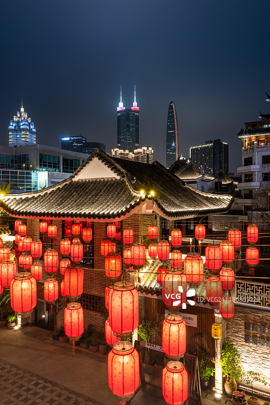 深圳东门城市夜景图片素材