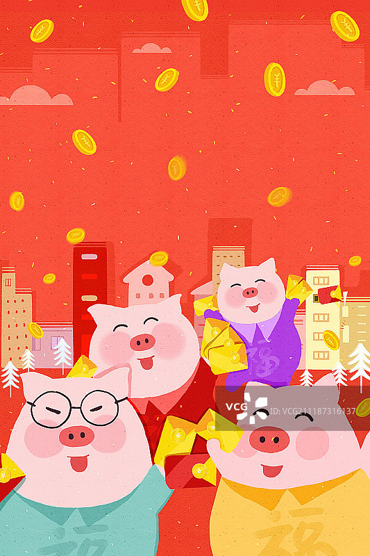 2019猪猪金融理财系列图片素材