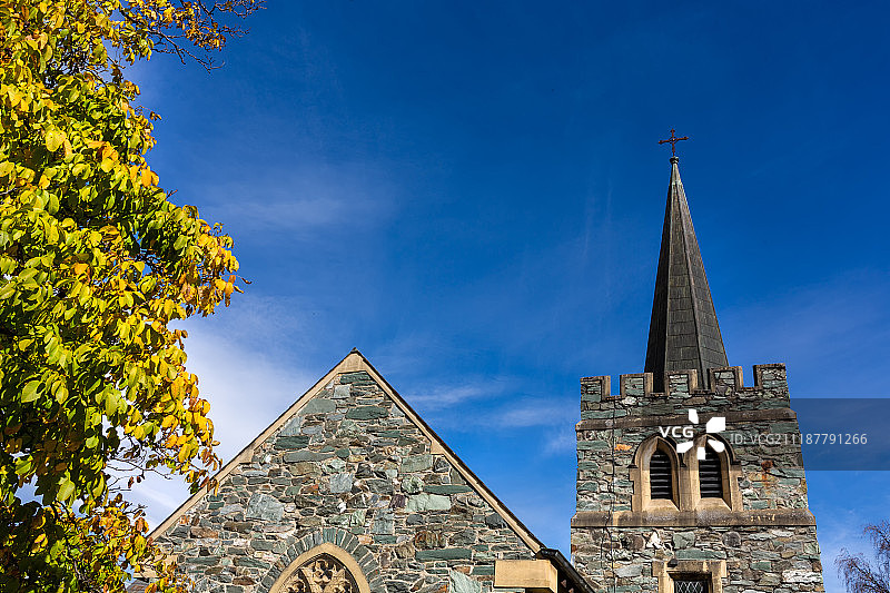 新西兰皇后镇教堂建筑图片素材