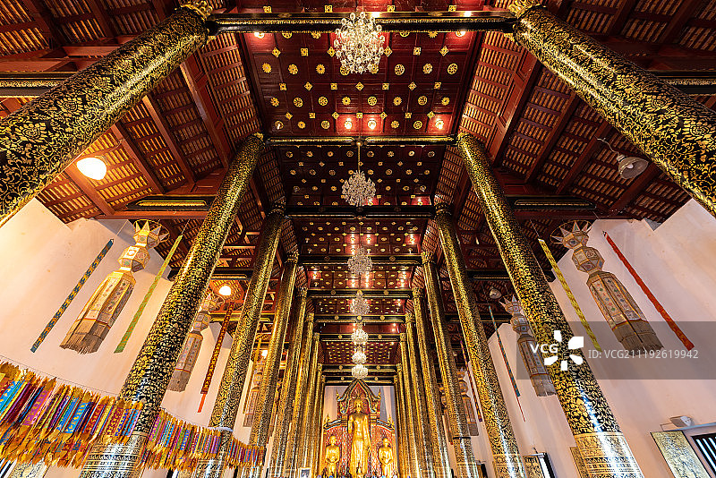 泰国的寺庙内部图片素材