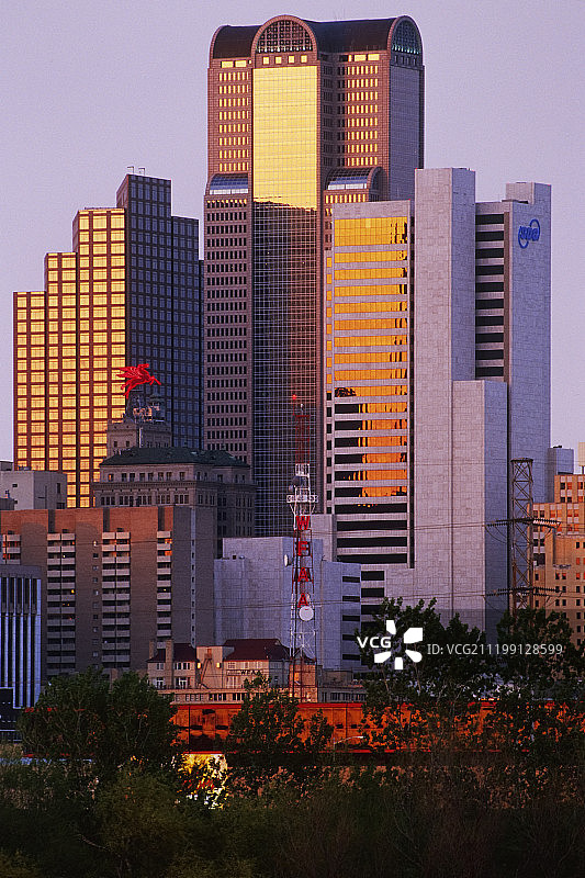 达拉斯市中心的摩天大楼图片素材