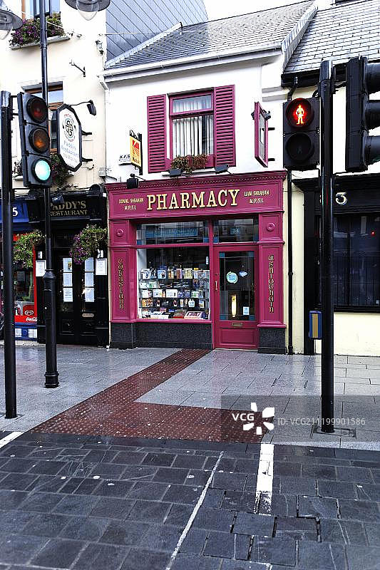 药剂师，药店门面，基拉尼，爱尔兰，欧洲图片素材