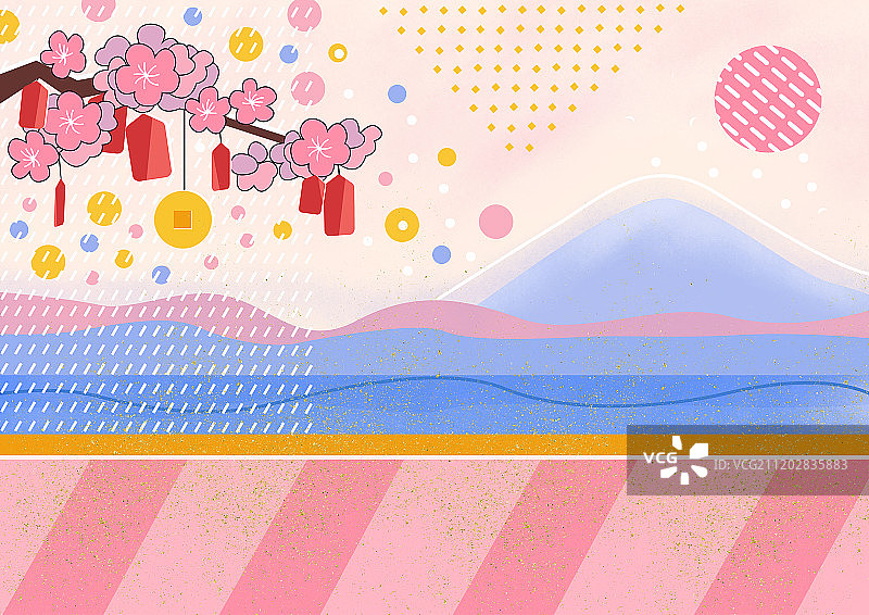 粉色春节背景图片素材