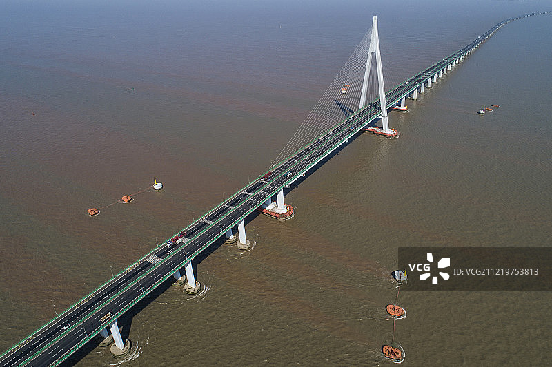 杭州湾跨海大桥 航拍图片素材