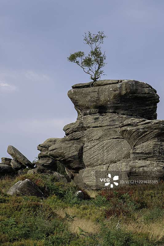 在约克郡山谷国家公园的布里哈姆岩石风景图片素材