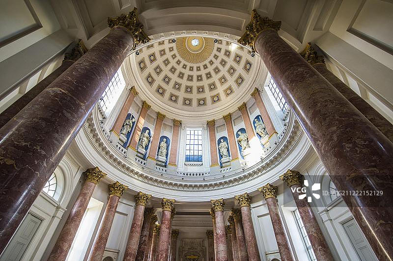 圣伊丽莎白教堂圆顶，纽伦堡，中弗兰科尼亚，巴伐利亚，德国，欧洲图片素材