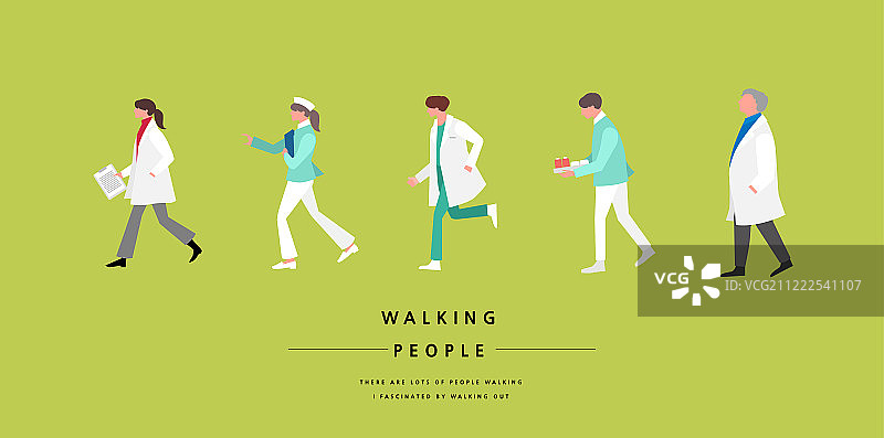 人，行走，侧面，职业，医生，护士图片素材