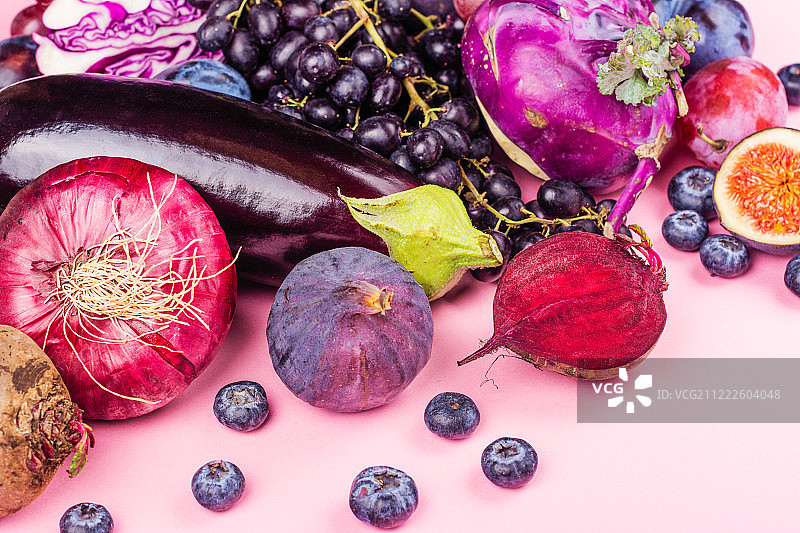紫色食物的选择图片素材