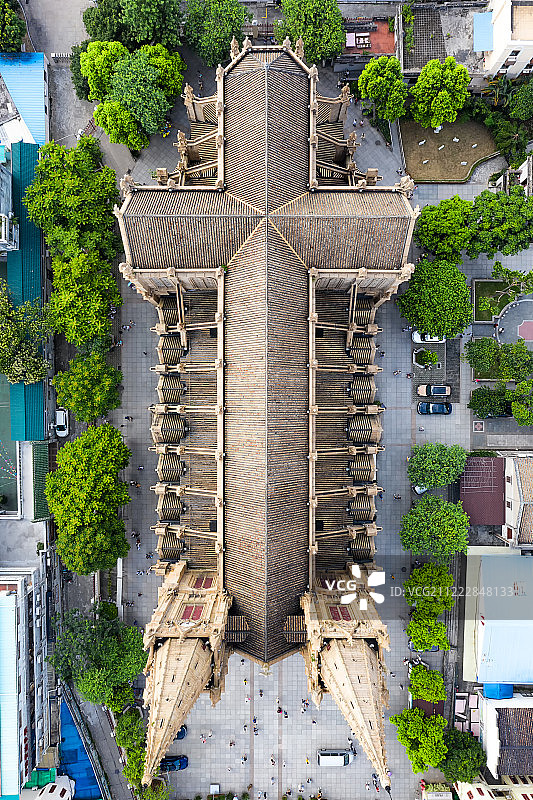广州石室圣心教堂航拍图片素材