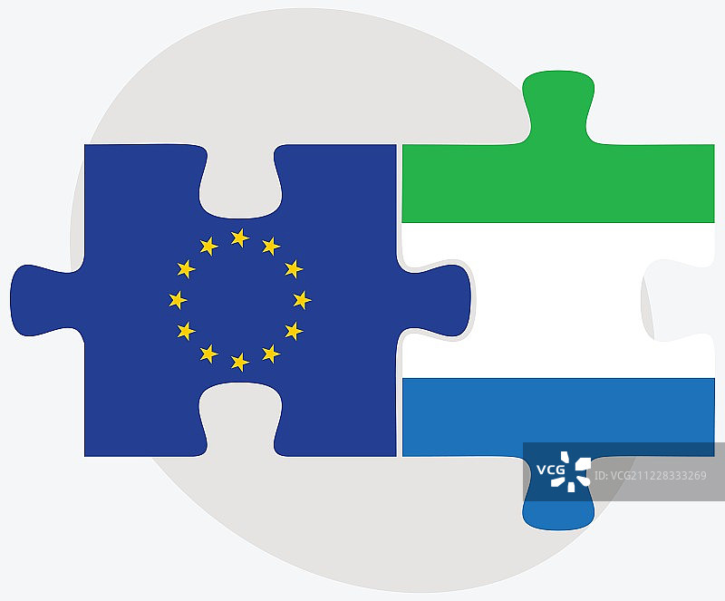 欧盟和塞拉利昂国旗图片素材