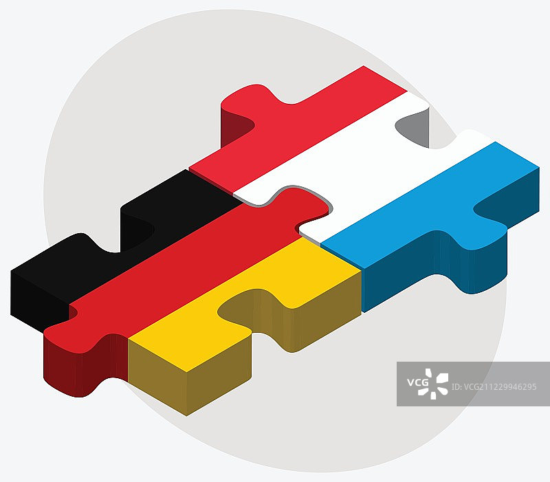 德国和卢森堡国旗图片素材