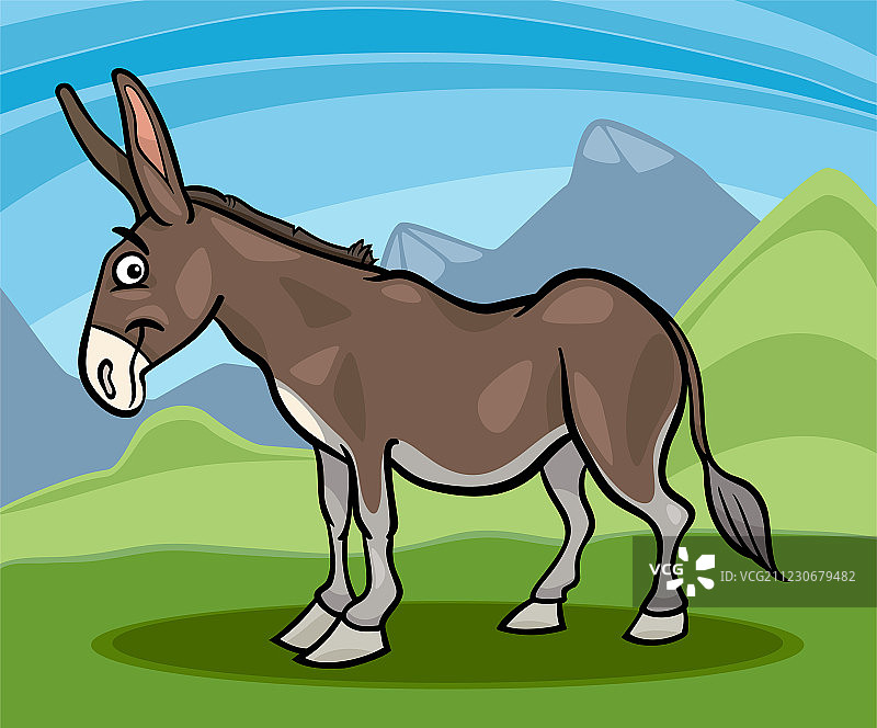 驴农场动物卡通图片素材