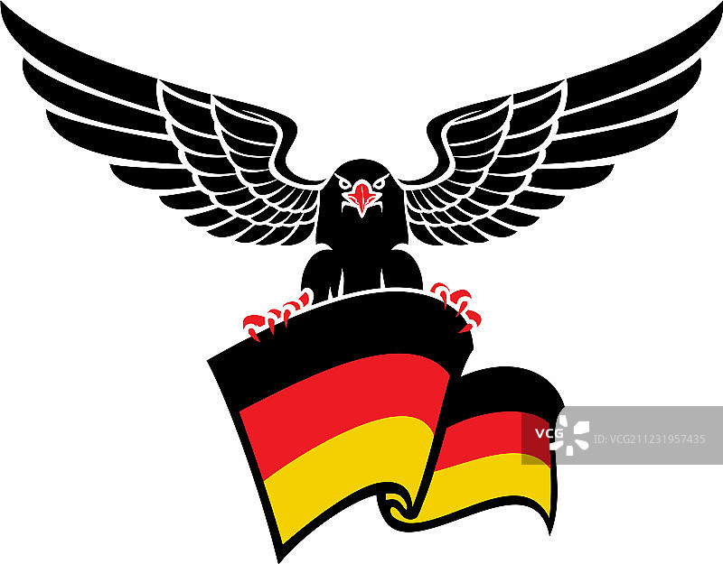 有德国国旗的黑鹰图片素材