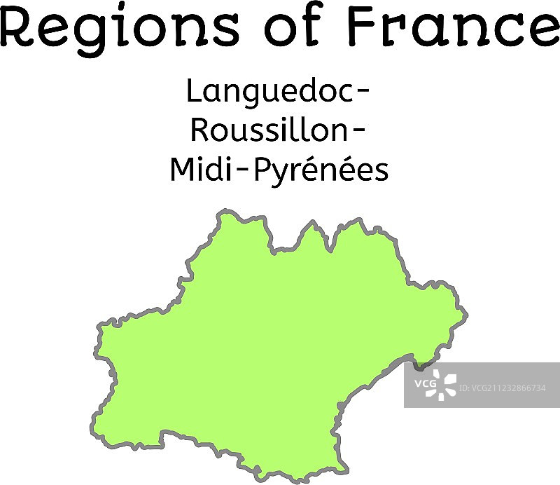 法国朗路斯-米迪-皮尔行政地图图片素材