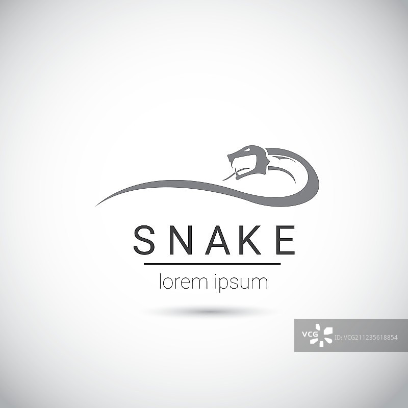 简洁的蛇黑色标志设计元素图片素材
