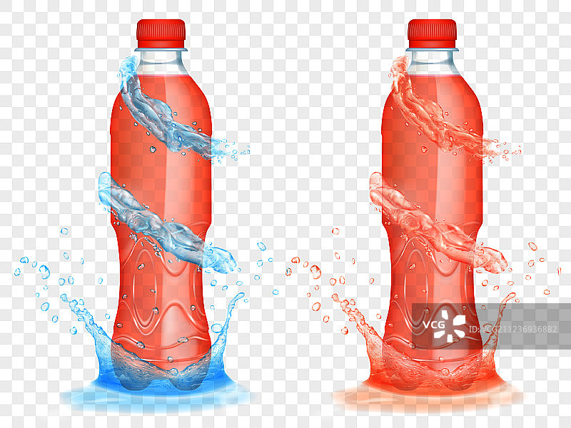带水冠的透明塑料瓶图片素材