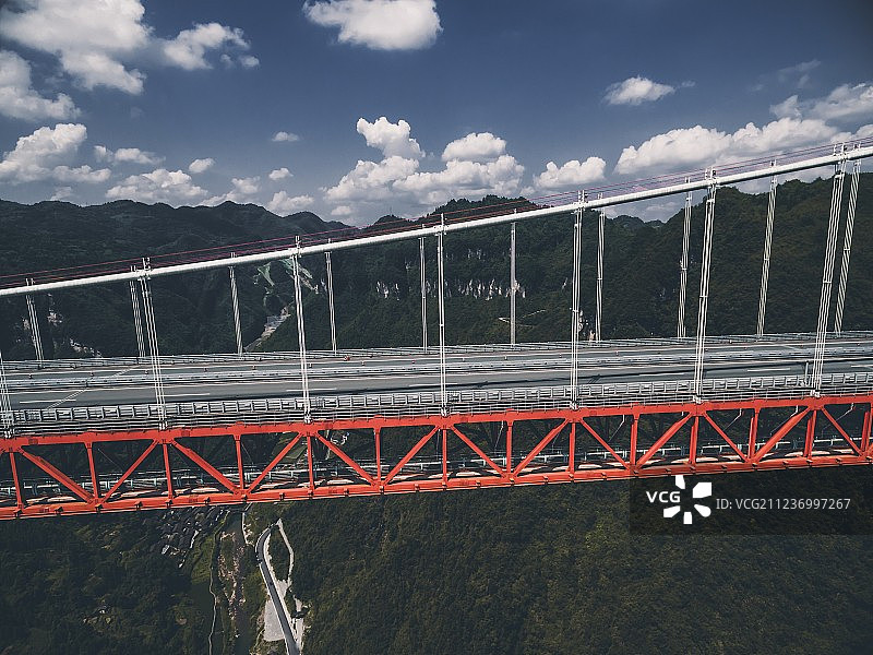 中国湖南矮寨悬索大桥图片素材