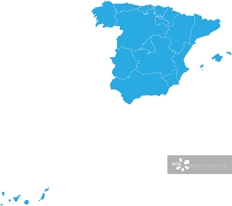 西班牙地图高详细地图-西班牙图片素材