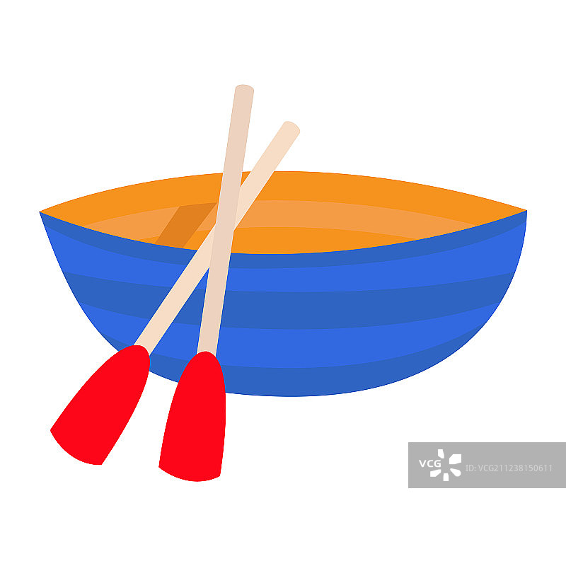 船划桨划桨图标蓝色船小船捕鱼图片素材