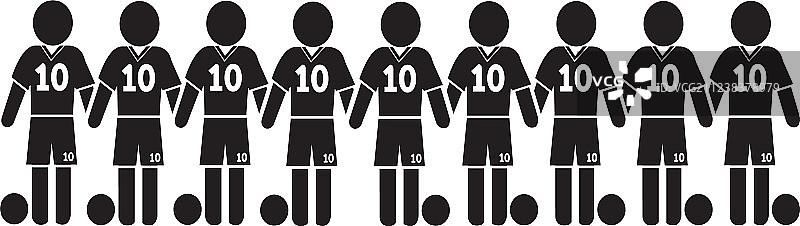 足球运动员图标设计图片素材