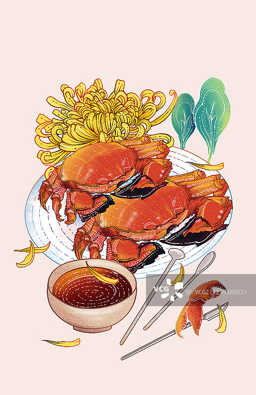 红红火火的美食大螃蟹图片素材