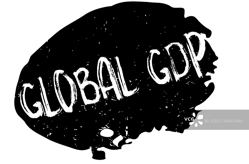 全球GDP橡皮图章图片素材