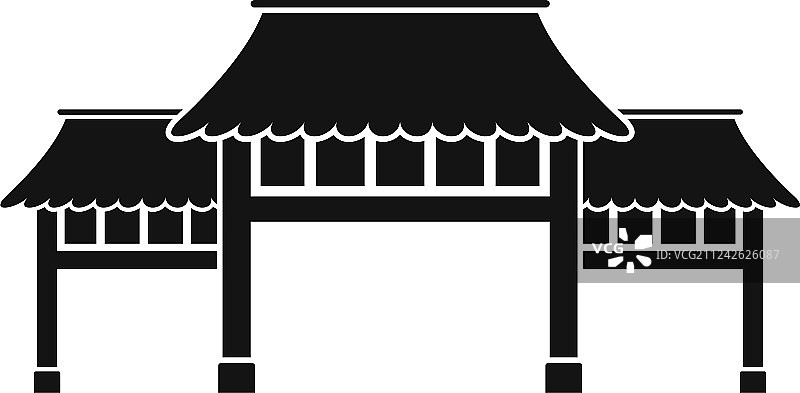 亚洲拱门图标简单的风格图片素材