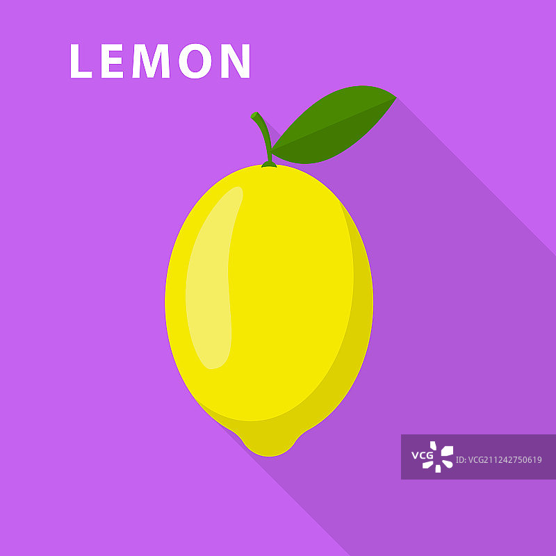 柠檬图标平面风格图片素材
