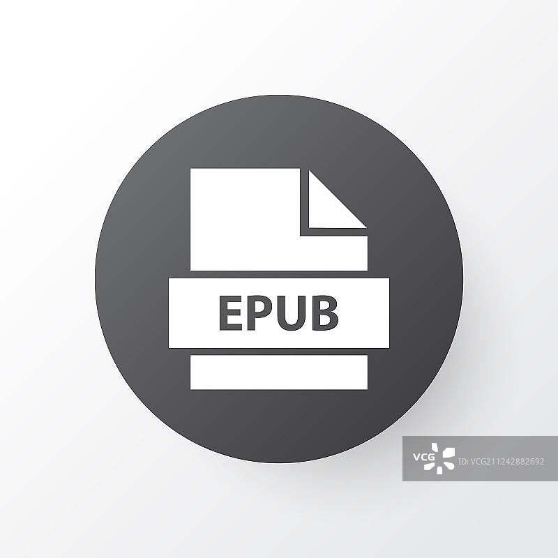 Epub图标象征优质隔离图片素材