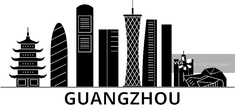 广州建筑城市天际线旅游图片素材