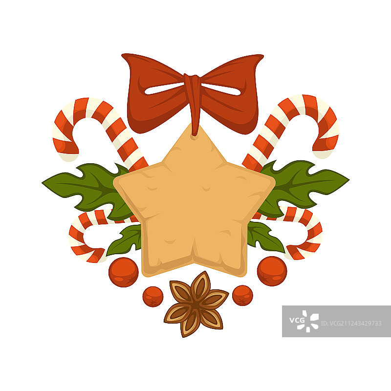 传统的姜饼象征圣诞快乐图片素材