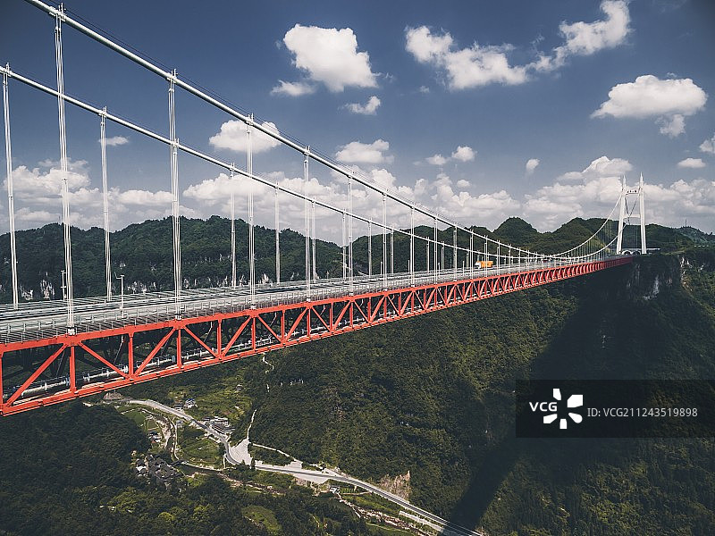 中国湖南矮寨悬索大桥图片素材