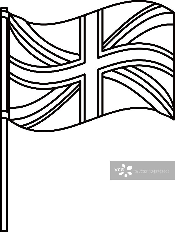 孤立的英国国旗设计