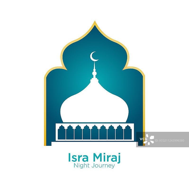 Isra miraj关于穆罕默德先知在夜晚的旅程图片素材
