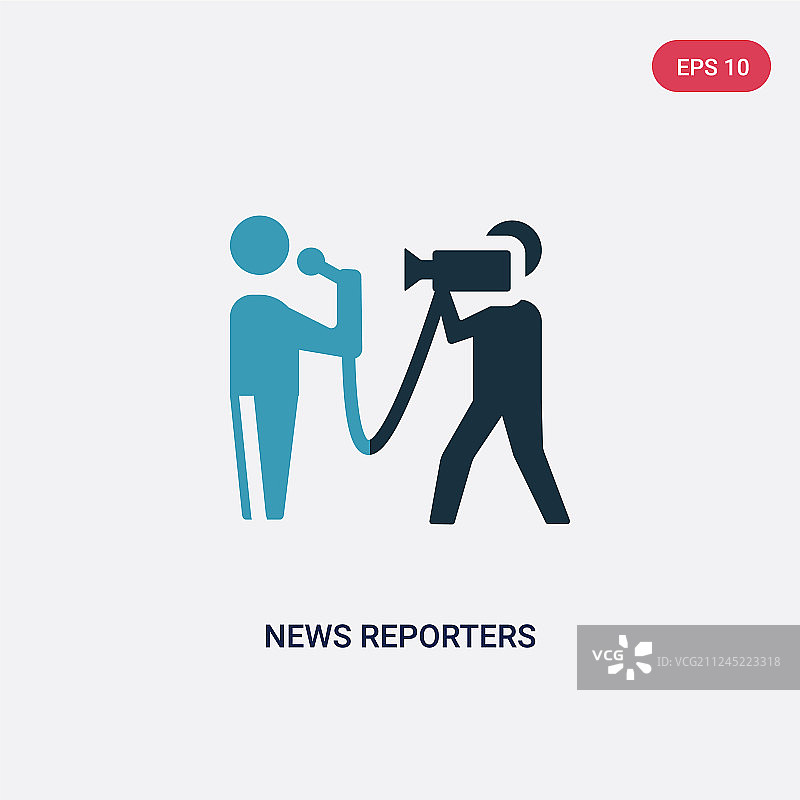 两种颜色的新闻记者图标从用户界面图片素材