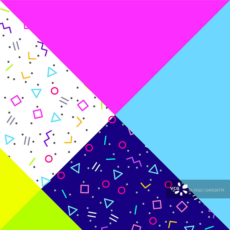 抽象几何背景霓虹孟菲斯风格图片素材