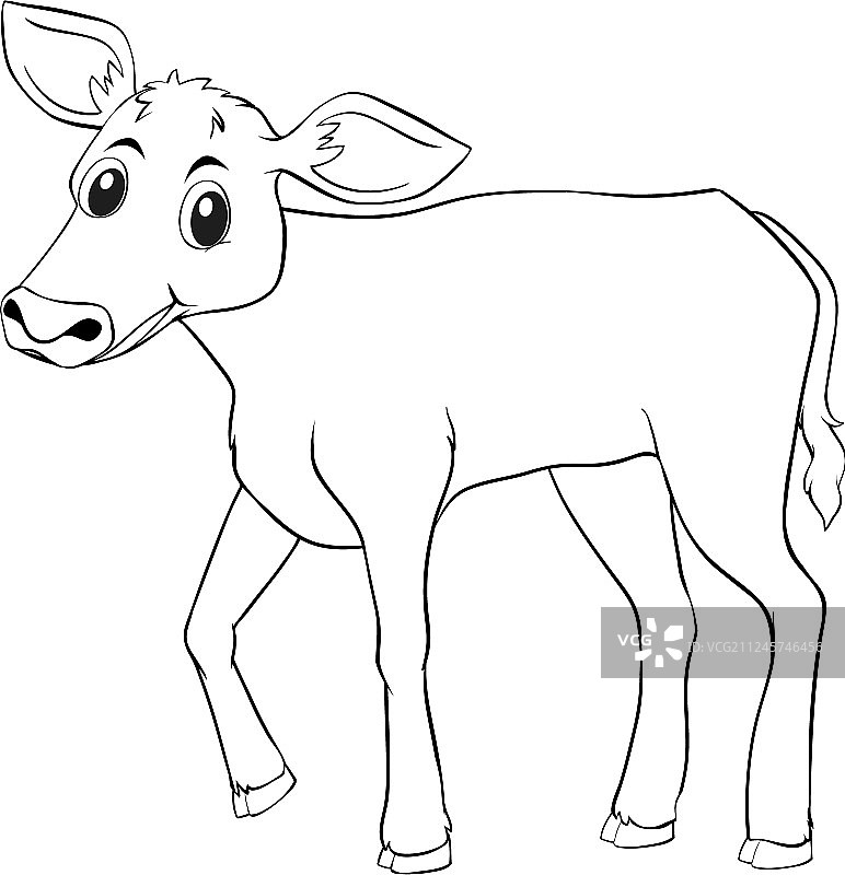 奶牛的动物轮廓图片素材