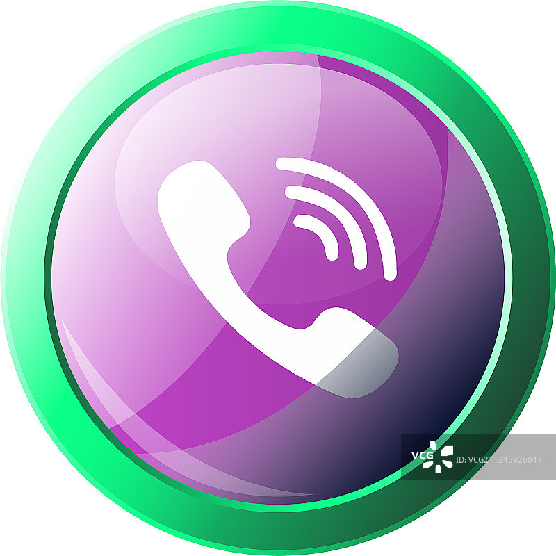 Viber标志设计里面有一个绿色的圆形图标图片素材