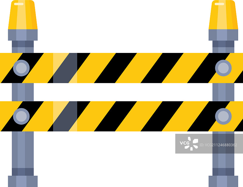 城市阻塞道路标志有黄色条纹和图片素材