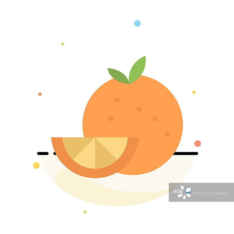 橙色食品水果牧歌抽象平面颜色图片素材