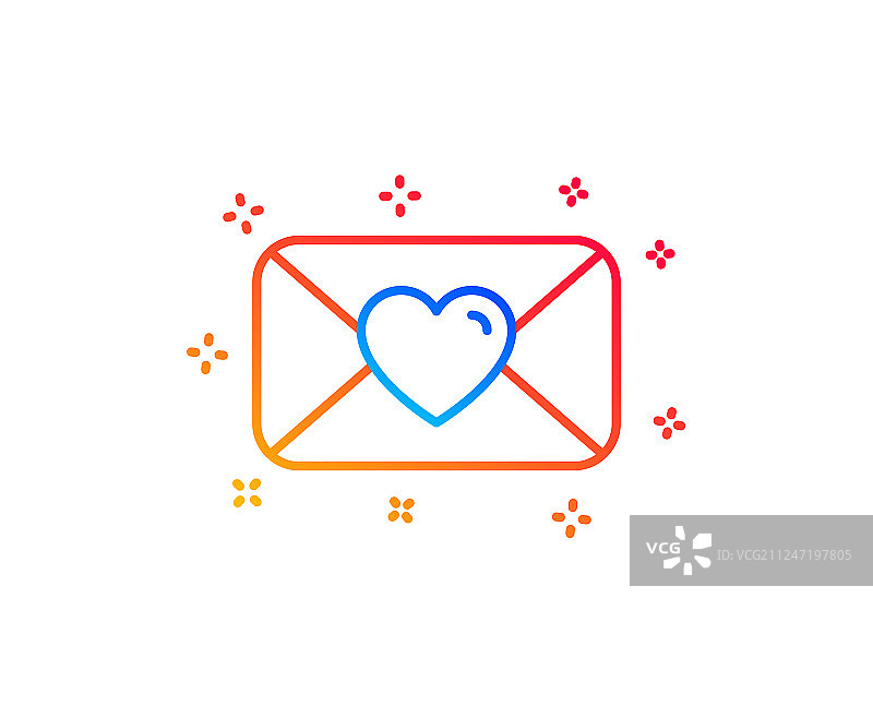 情人节邮件的象征情书的象征图片素材