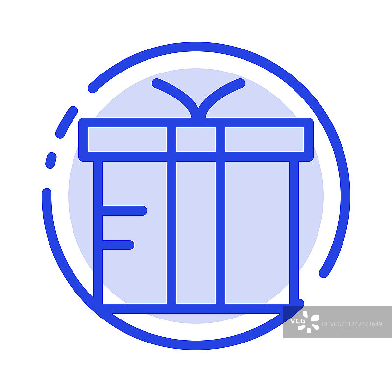 盒子物流礼物全球蓝线虚线图片素材