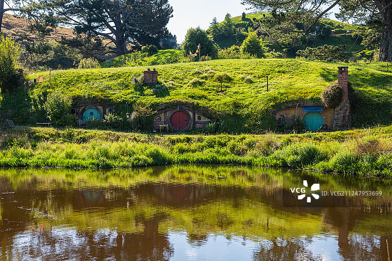 《魔戒》新西兰拍摄地霍比特村图片素材