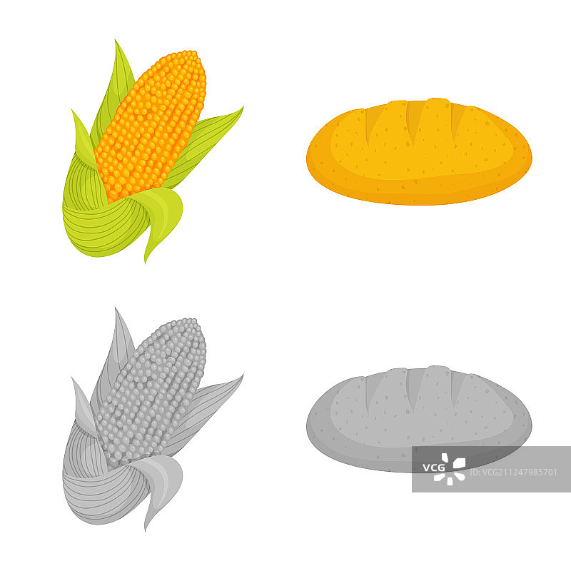 设计玉米地和蔬菜标志图片素材