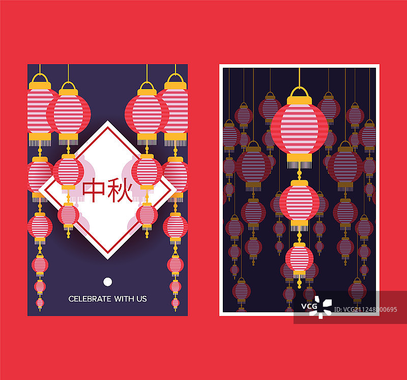 中国传统红灯笼图案图片素材