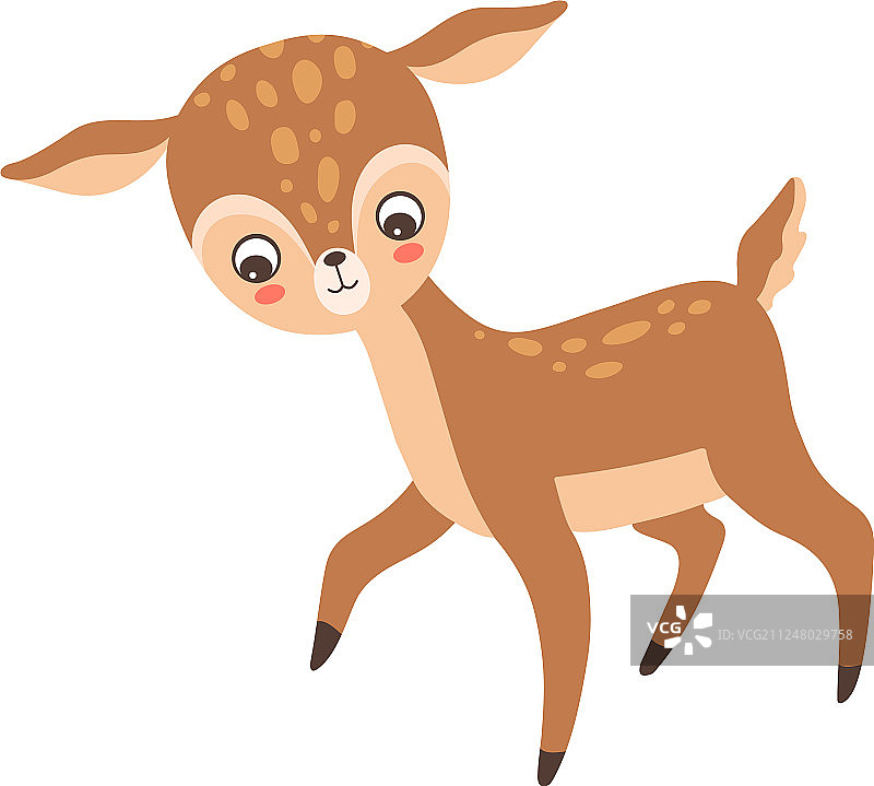 可爱的小鹿，可爱的森林小鹿动物图片素材