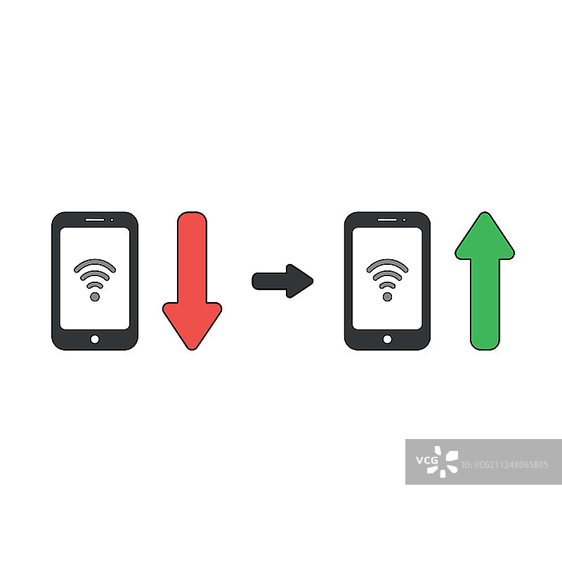 智能手机内的图标概念wifi符号图片素材