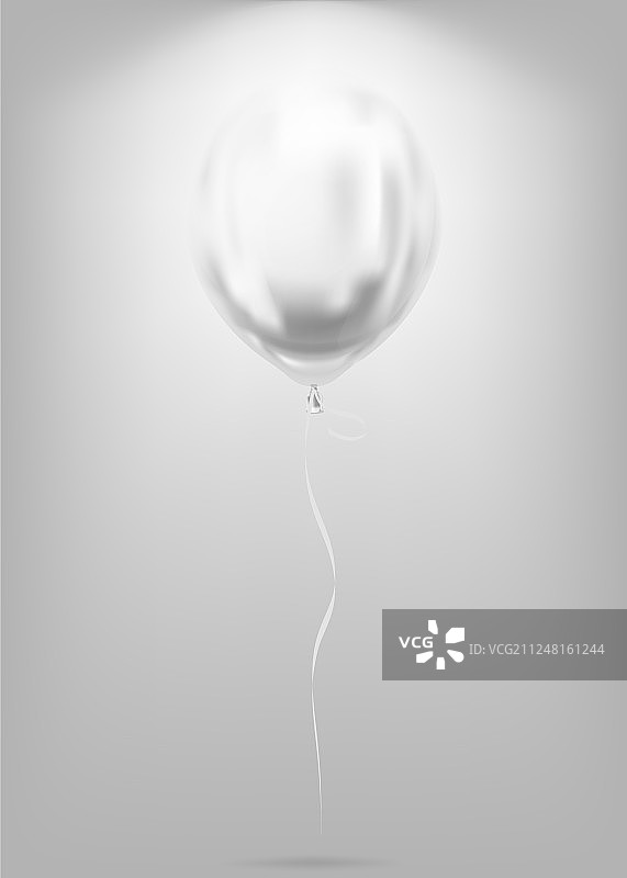银箔透明气球白色金属图片素材
