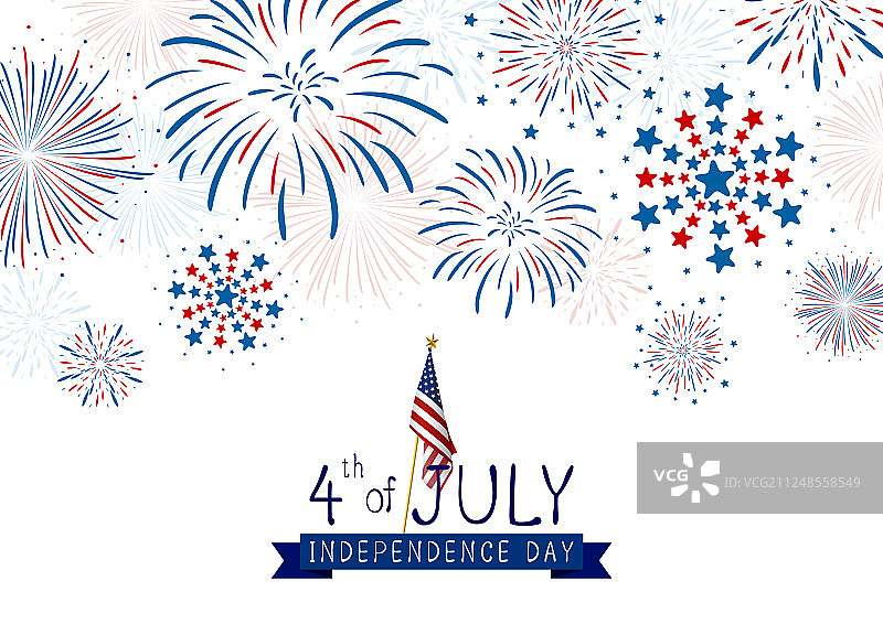 7月4日美国独立日设计图片素材