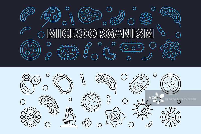 套2微生物横幅病毒学图片素材